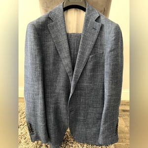 Blue wool/silk/linen suit by Suit Supply